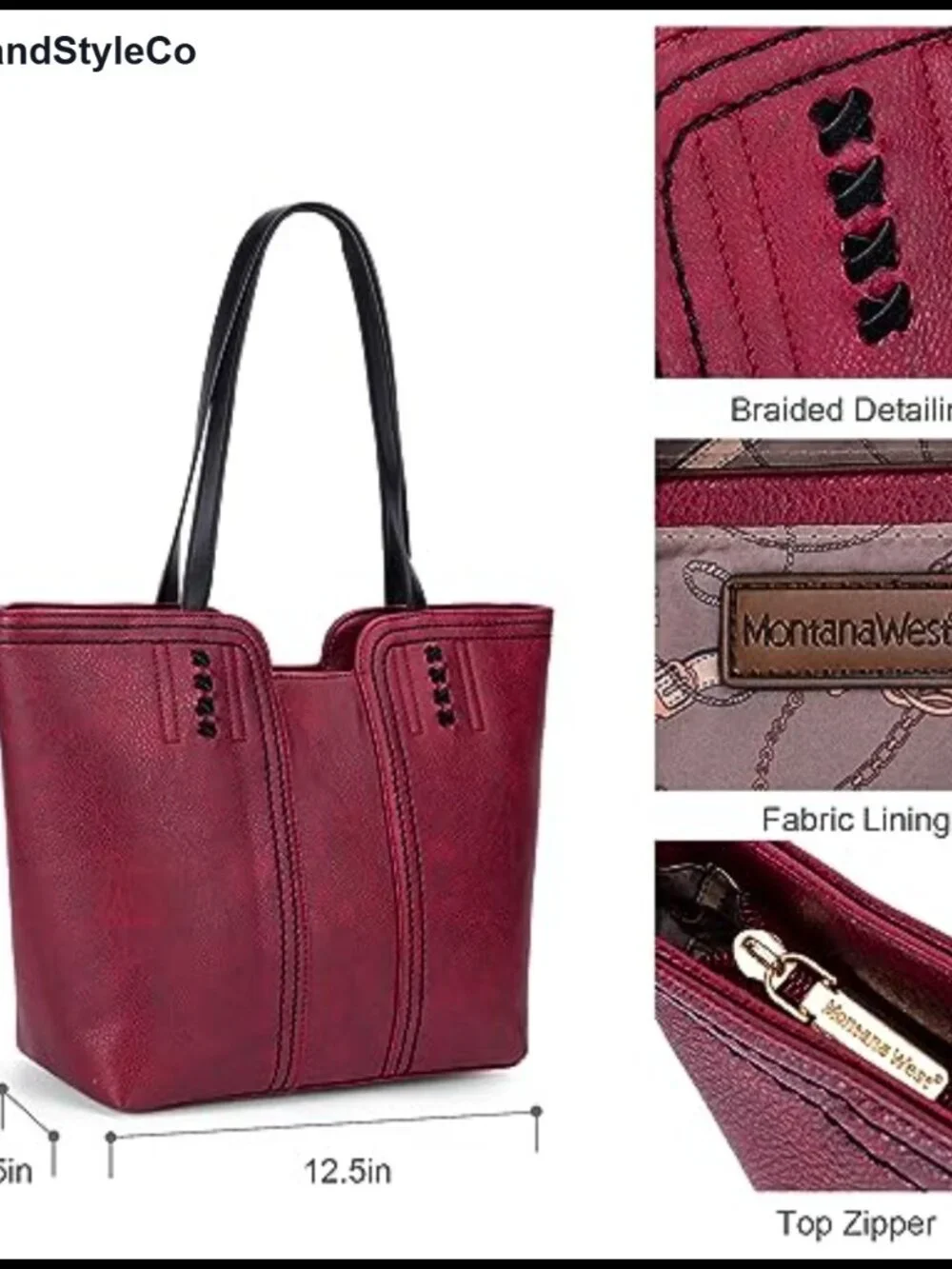 Vegan Leather Satchel Tote Bag with Handles Shoulder Purse